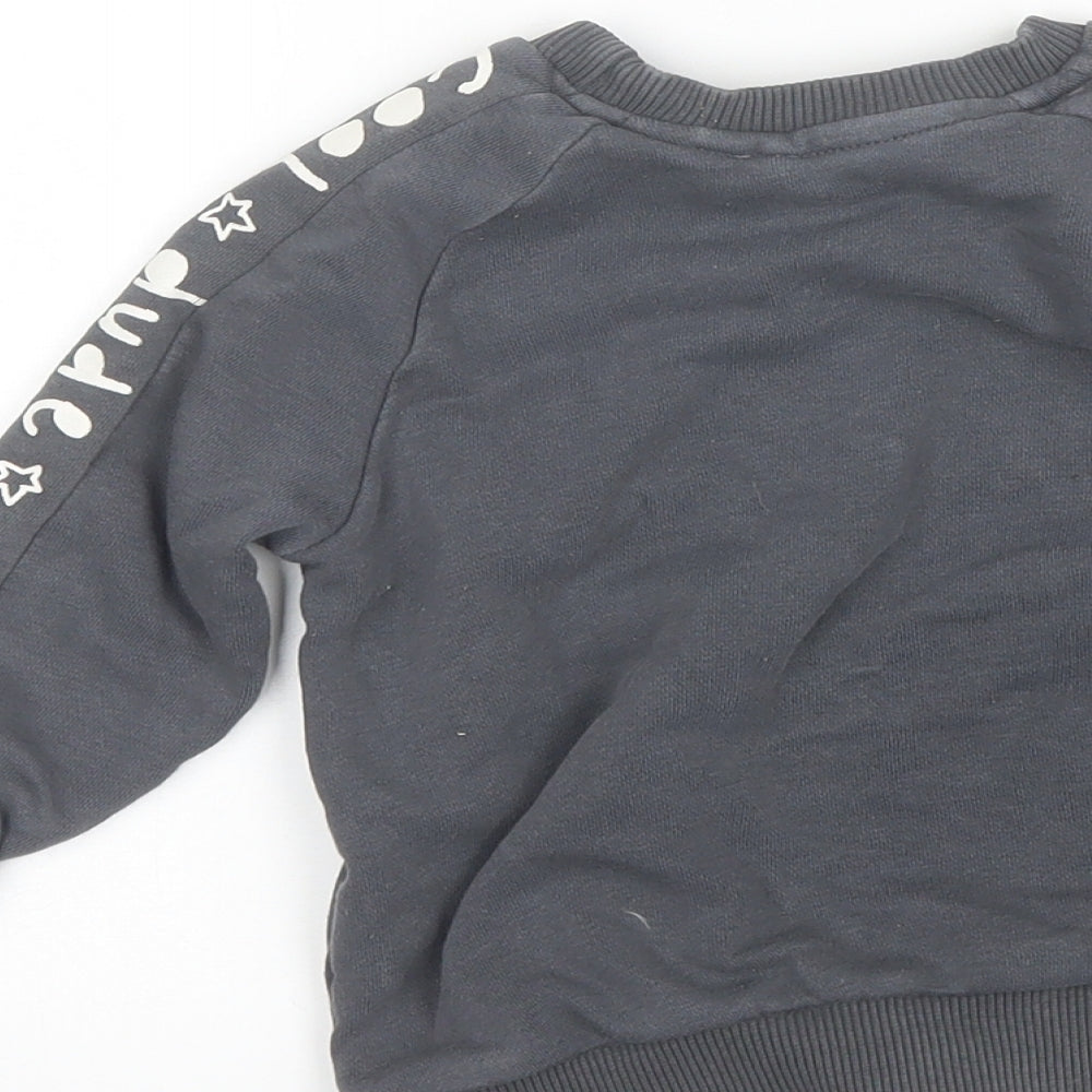George Baby Grey  Cotton Pullover Jumper Size 18-24 Months