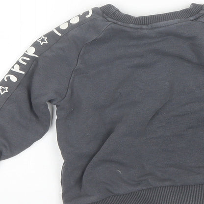 George Baby Grey  Cotton Pullover Jumper Size 18-24 Months