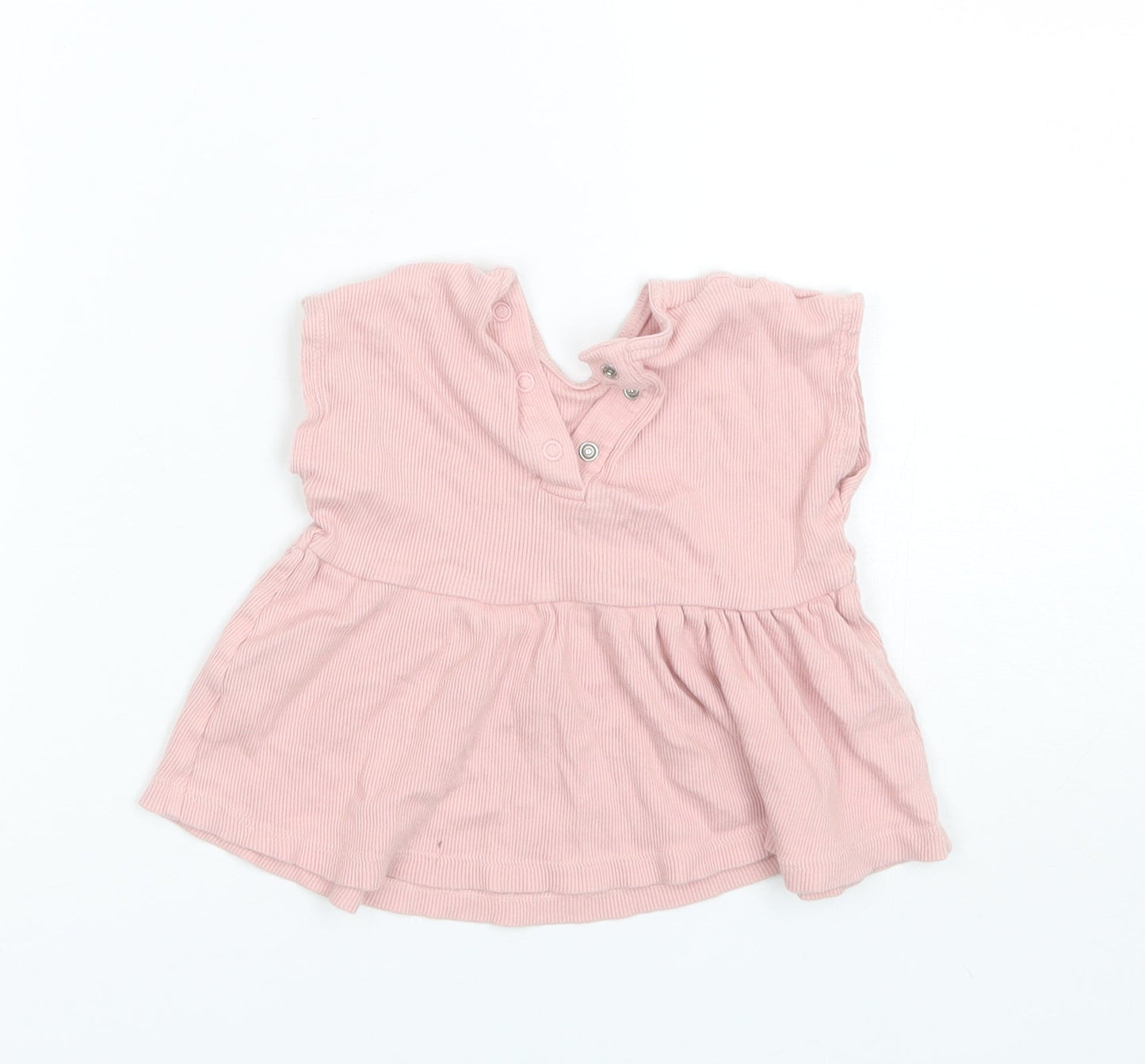 George Baby Pink  Cotton Shift  Size 9-12 Months  Round Neck