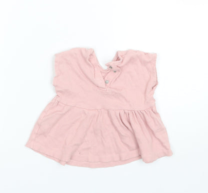 George Baby Pink  Cotton Shift  Size 9-12 Months  Round Neck