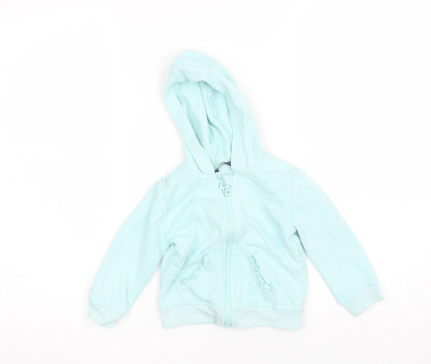 George Baby Blue  Cotton Full Zip Jumper Size 12-18 Months