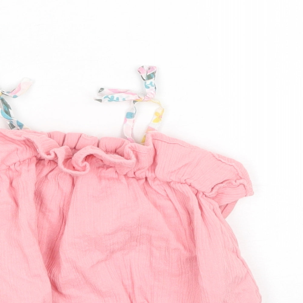 Tommy Bahama Baby Pink  Cotton Romper One-Piece Size 12 Months