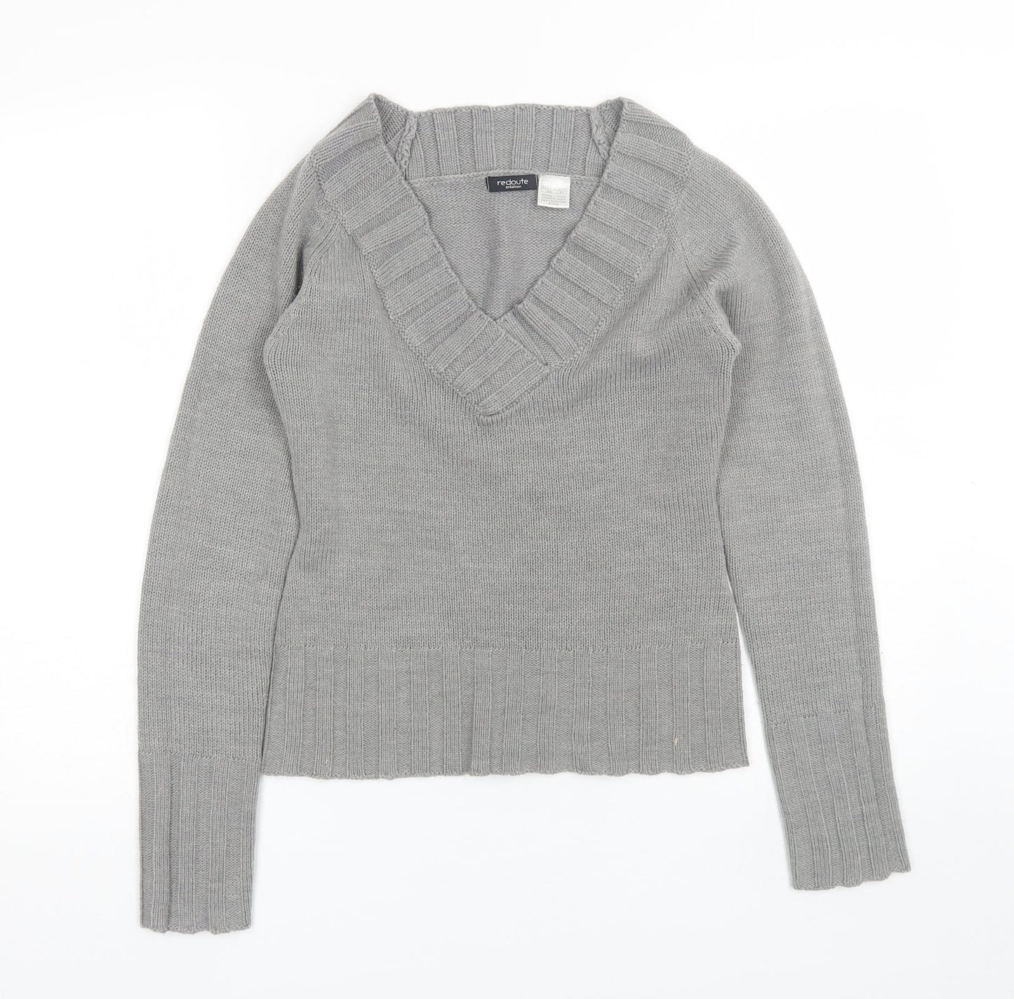 Womens UK Size 4 Redoute Grey Pullover Jumper