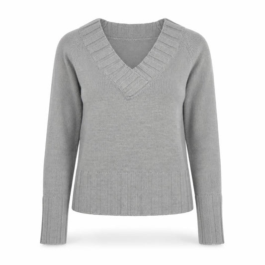 Womens UK Size 4 Redoute Grey Pullover Jumper