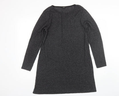 George Womens Grey  Polyester Shift  Size M  Round Neck