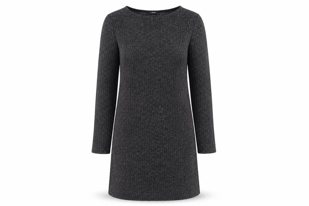 George Womens Grey  Polyester Shift  Size M  Round Neck