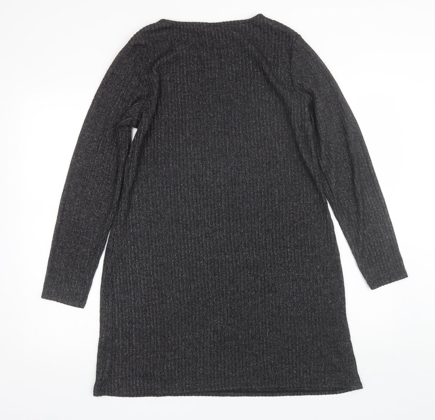 George Womens Grey  Polyester Shift  Size M  Round Neck