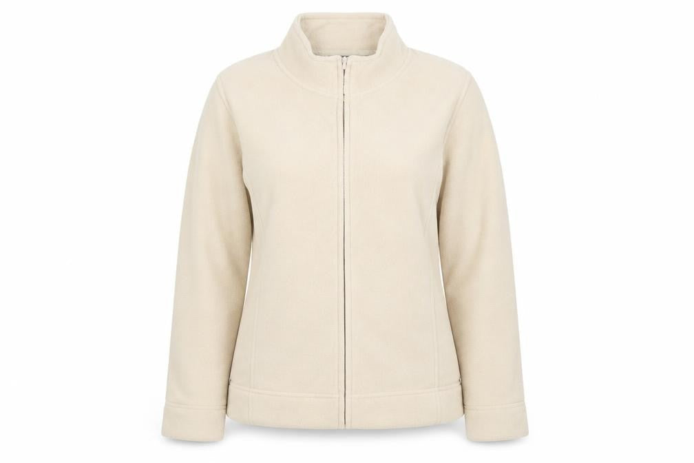 Womens UK Size M Isle Beige Full Zip Jumper
