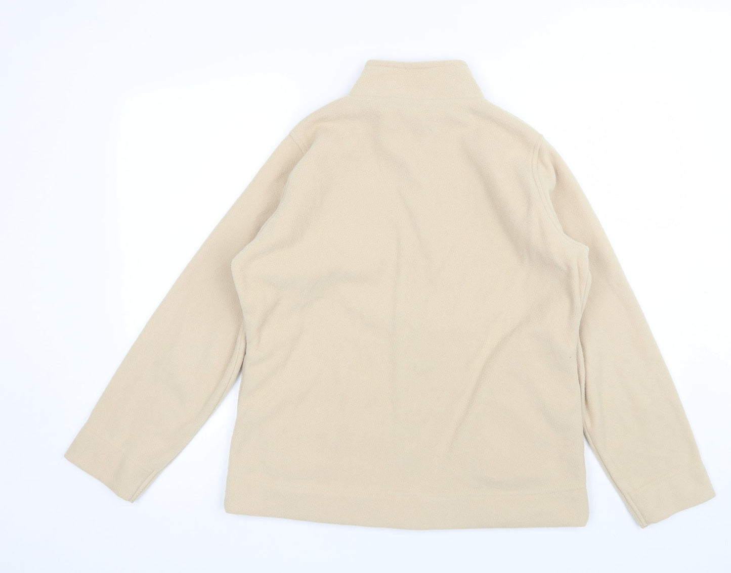 Womens UK Size M Isle Beige Full Zip Jumper