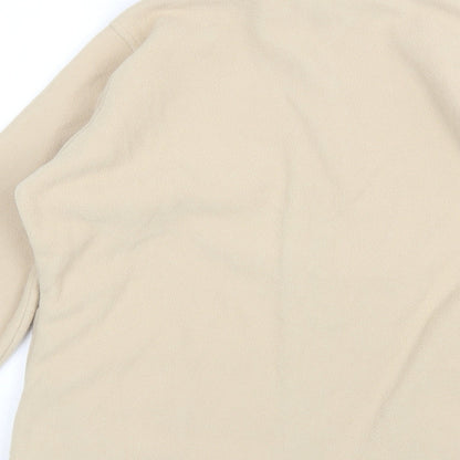 Womens UK Size M Isle Beige Full Zip Jumper