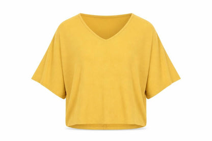 Womens UK Size M New Look Yellow Basic Blouse