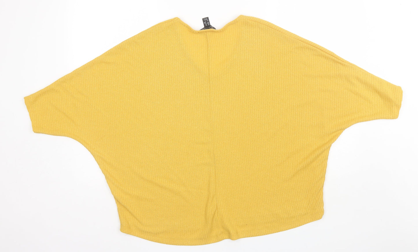 Womens UK Size M New Look Yellow Basic Blouse