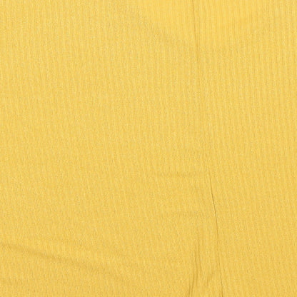 Womens UK Size M New Look Yellow Basic Blouse