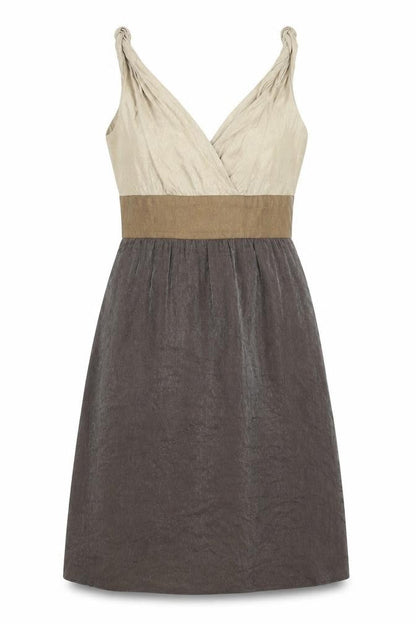 Adrianna Papell Womens Brown  Polyester Shift  Size 8  V-Neck