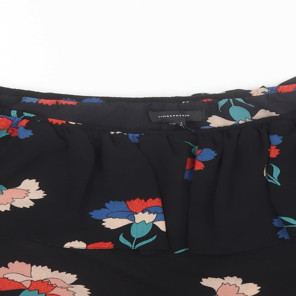Womens UK Size 6 Atmosphere Black Basic Blouse