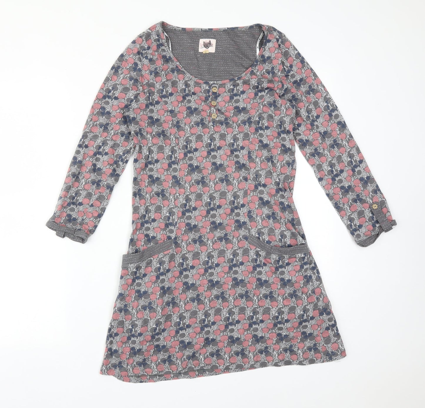 Womens UK Size 10 Debenhams Multicoloured Basic T-Shirt