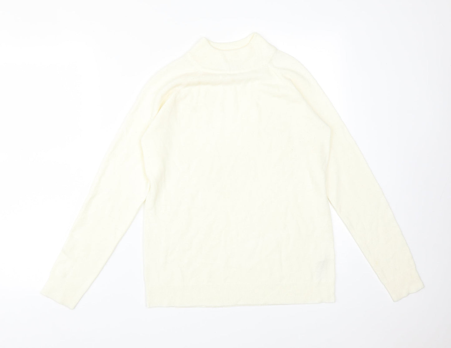 Womens UK Size 12 Atmosphere Ivory Basic T-Shirt
