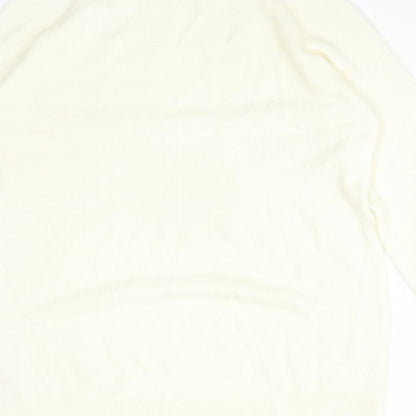 Womens UK Size 12 Atmosphere Ivory Basic T-Shirt