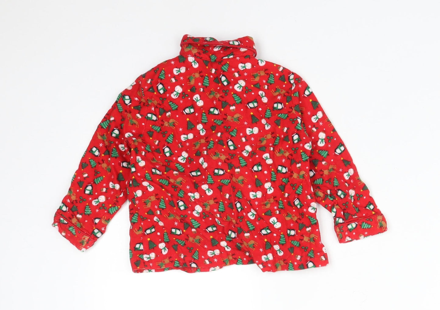 Primark Baby Red Solid Cotton  Pyjama Top Size 12-18 Months   - CHRISTMAS