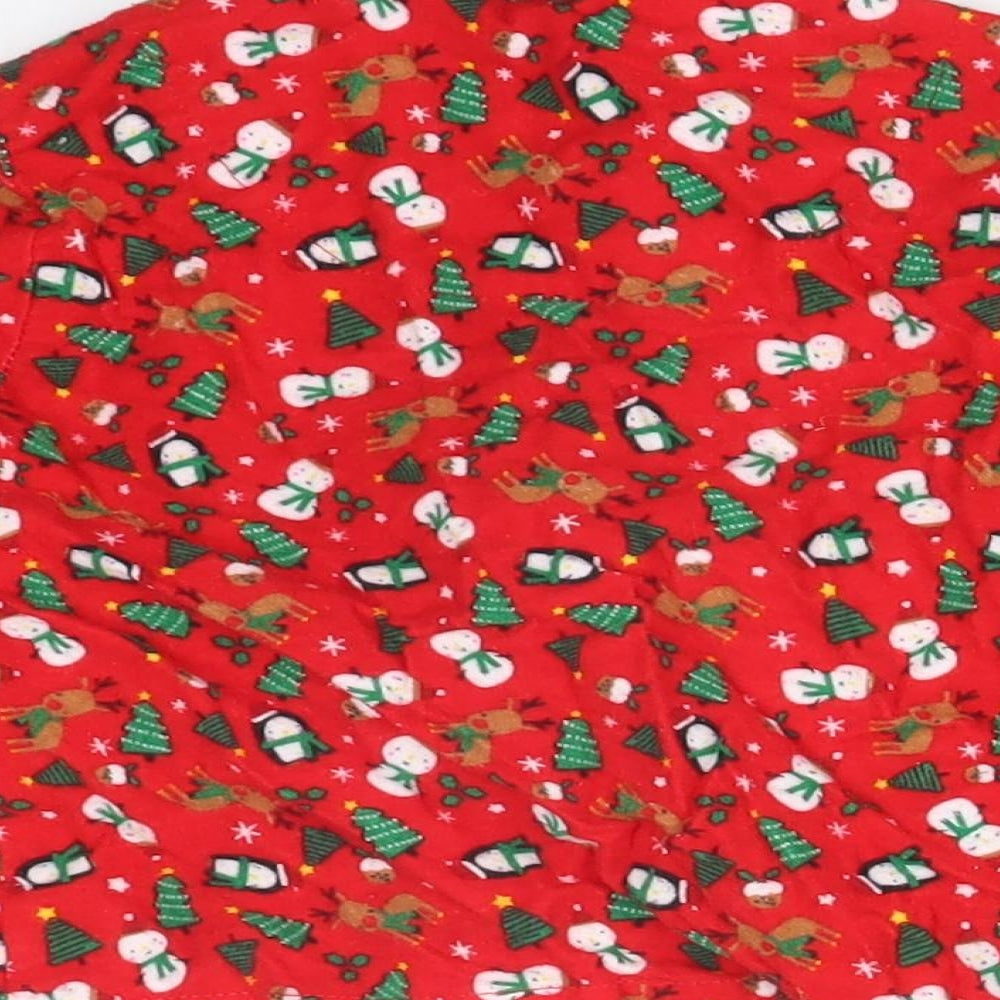 Primark Baby Red Solid Cotton  Pyjama Top Size 12-18 Months   - CHRISTMAS