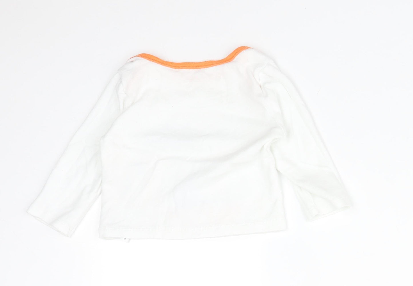 Nutmeg Baby White Animal Print Cotton  Pyjama Top Size 9-12 Months   - TIME FOR BED LITTLE ONE.