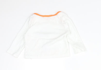 Nutmeg Baby White Animal Print Cotton  Pyjama Top Size 9-12 Months   - TIME FOR BED LITTLE ONE.