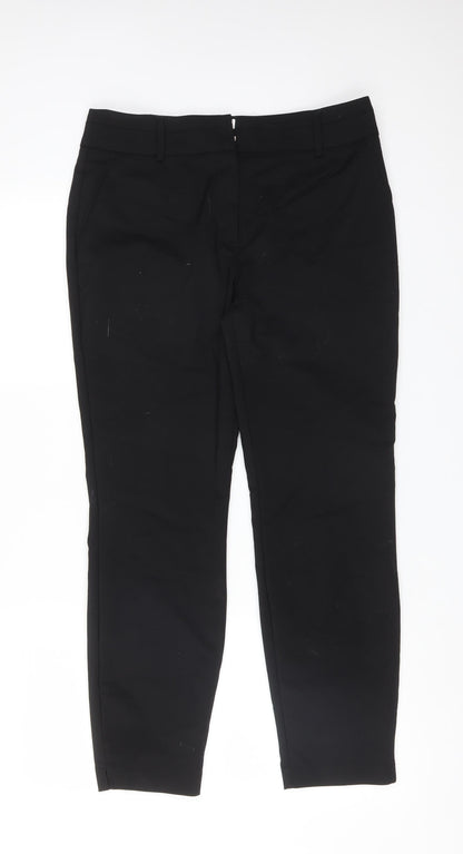 Womens UK Size 12 Papaya Regular Fit Dress Pants Black Trousers