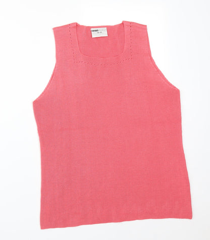 Womens UK Size 20 Sara Pink Basic T-Shirt