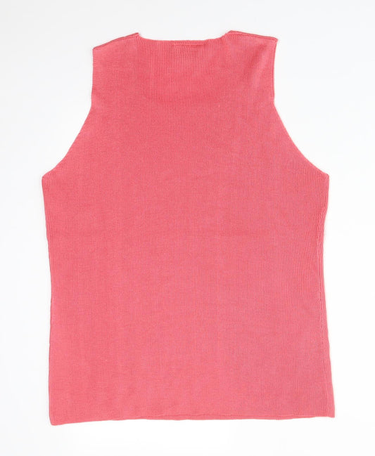 Womens UK Size 20 Sara Pink Basic T-Shirt