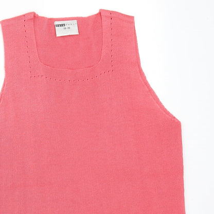 Womens UK Size 20 Sara Pink Basic T-Shirt