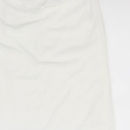Womens UK Size  Preworn White Basic Tank