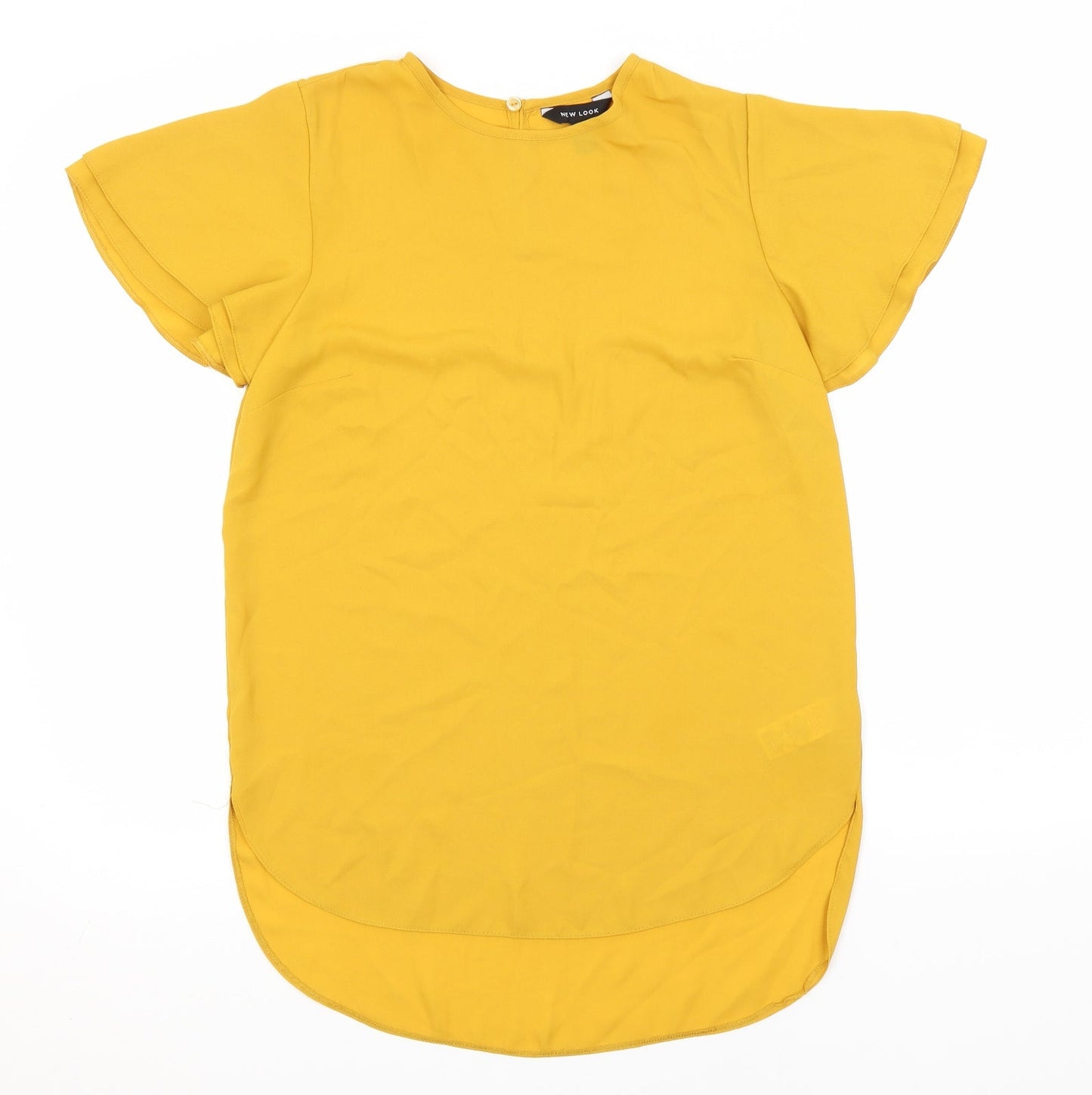 Womens UK Size 8 New Look Orange Basic T-Shirt