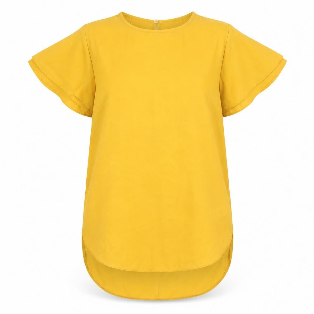Womens UK Size 8 New Look Orange Basic T-Shirt
