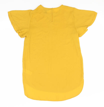 Womens UK Size 8 New Look Orange Basic T-Shirt