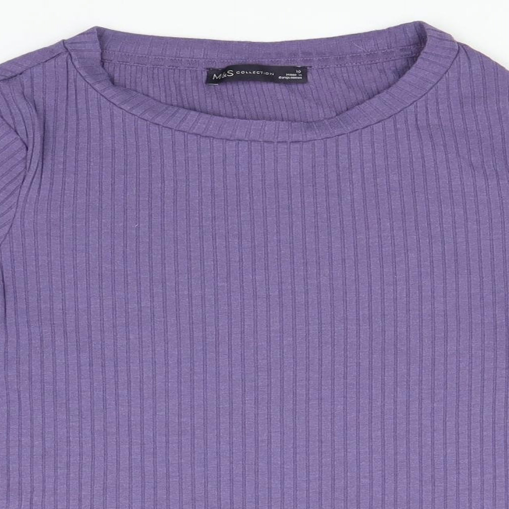 Womens UK Size 10 Marks and Spencer Purple Pullover Jumper