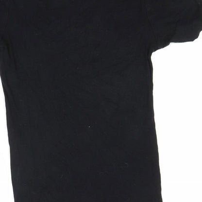 Preworn Womens Black   Basic T-Shirt  Round Neck