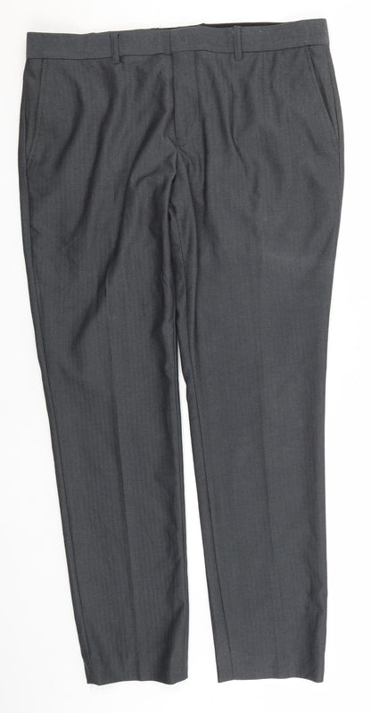 Womens UK Size 34 in Very Regular Fit Dress Pants Grey Trousers