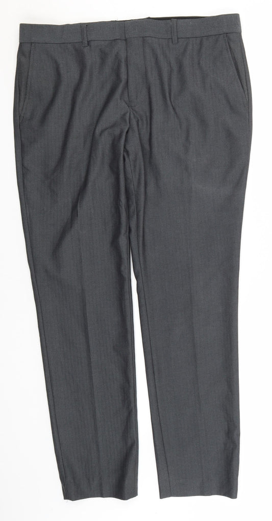 Womens UK Size 34 in Very Regular Fit Dress Pants Grey Trousers