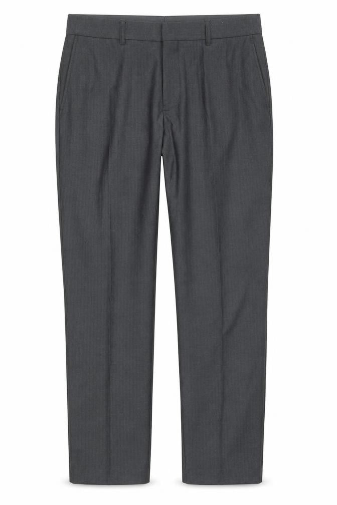 Front view of Very women’s grey polyester dress pants trousers, size UK 34, in, 30-inch leg regular