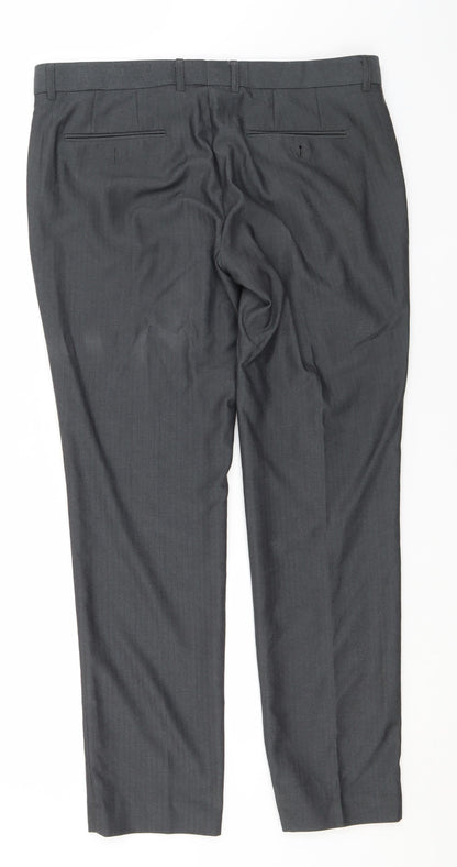 Womens UK Size 34 in Very Regular Fit Dress Pants Grey Trousers