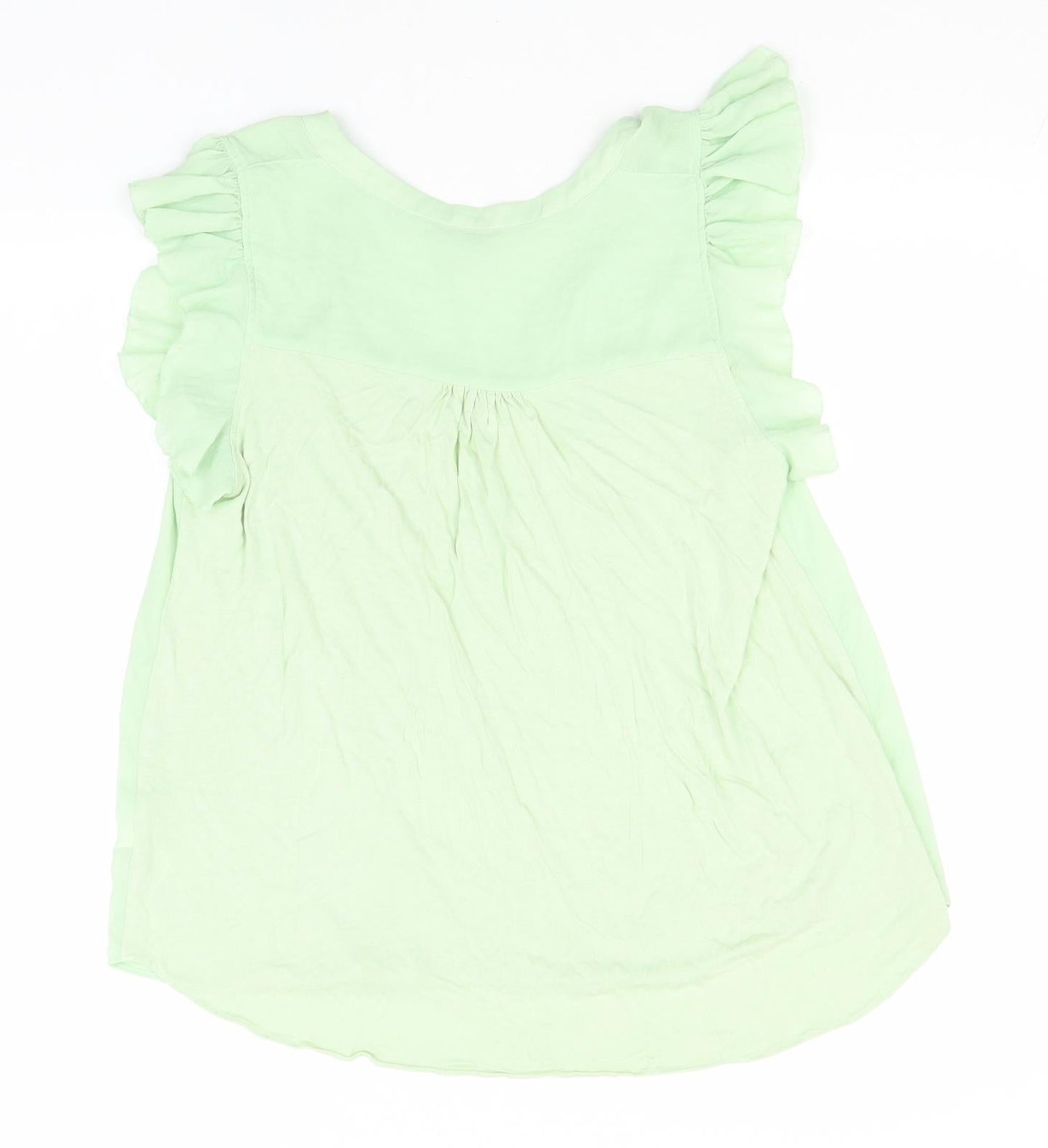 Womens UK Size M H&M Green Basic T-Shirt