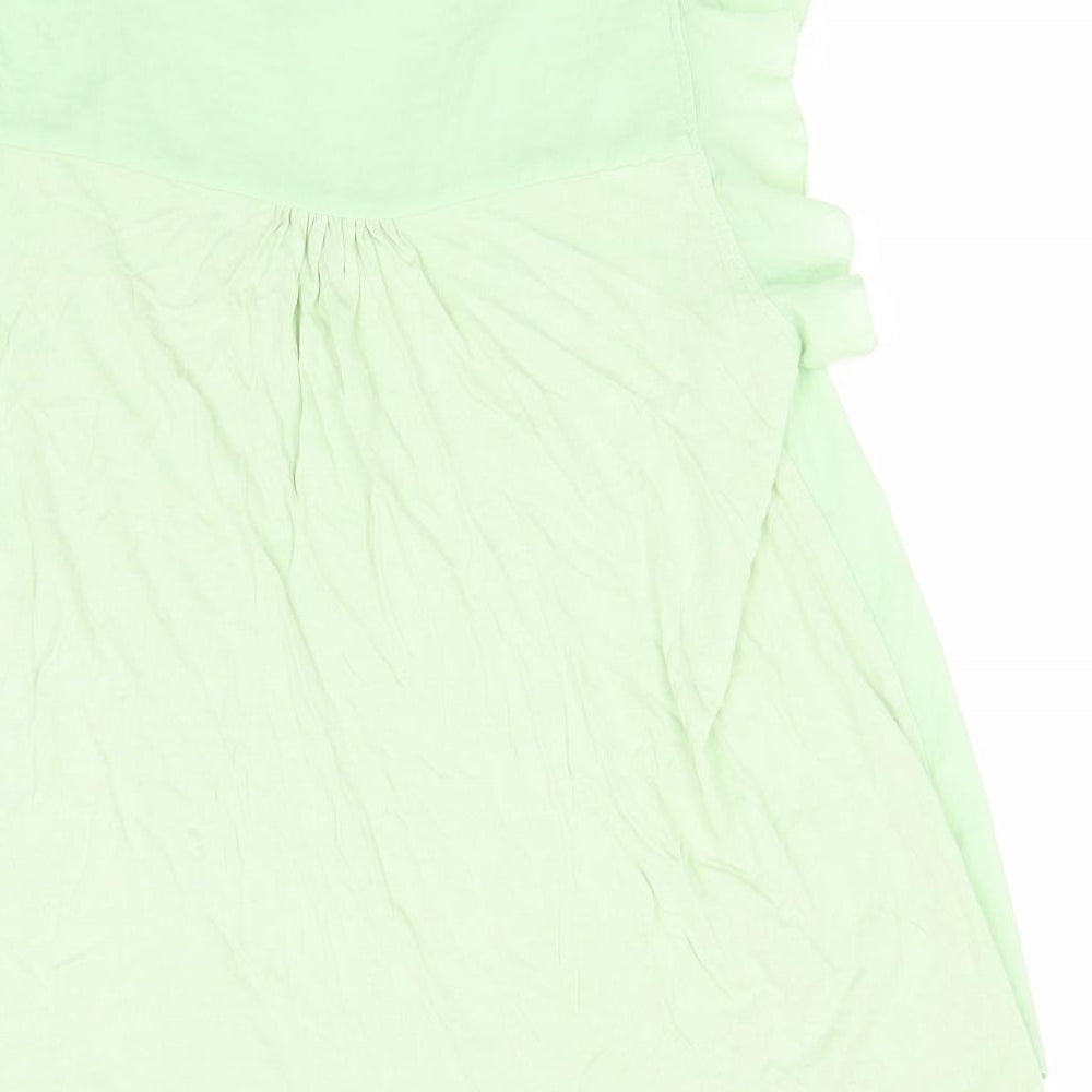 Womens UK Size M H&M Green Basic T-Shirt