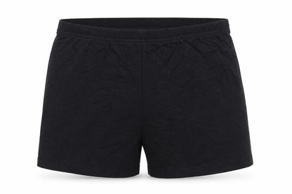 Front view of George boys’ black cotton sweat shorts, size 9-10, years regular