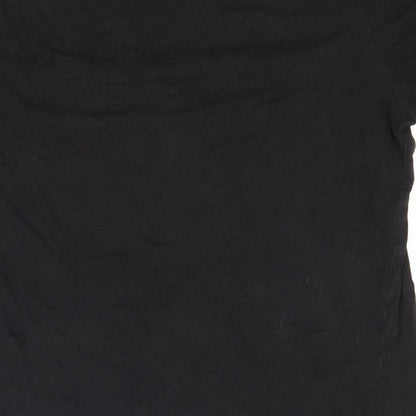 Divided Womens Black   Basic T-Shirt Size L Round Neck - Au Revoir 1989 - 96