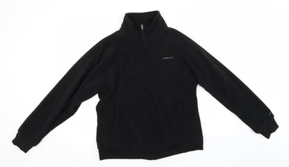 LA Gear Womens Black Crew Neck  Polyester Full Zip Jumper Size 14