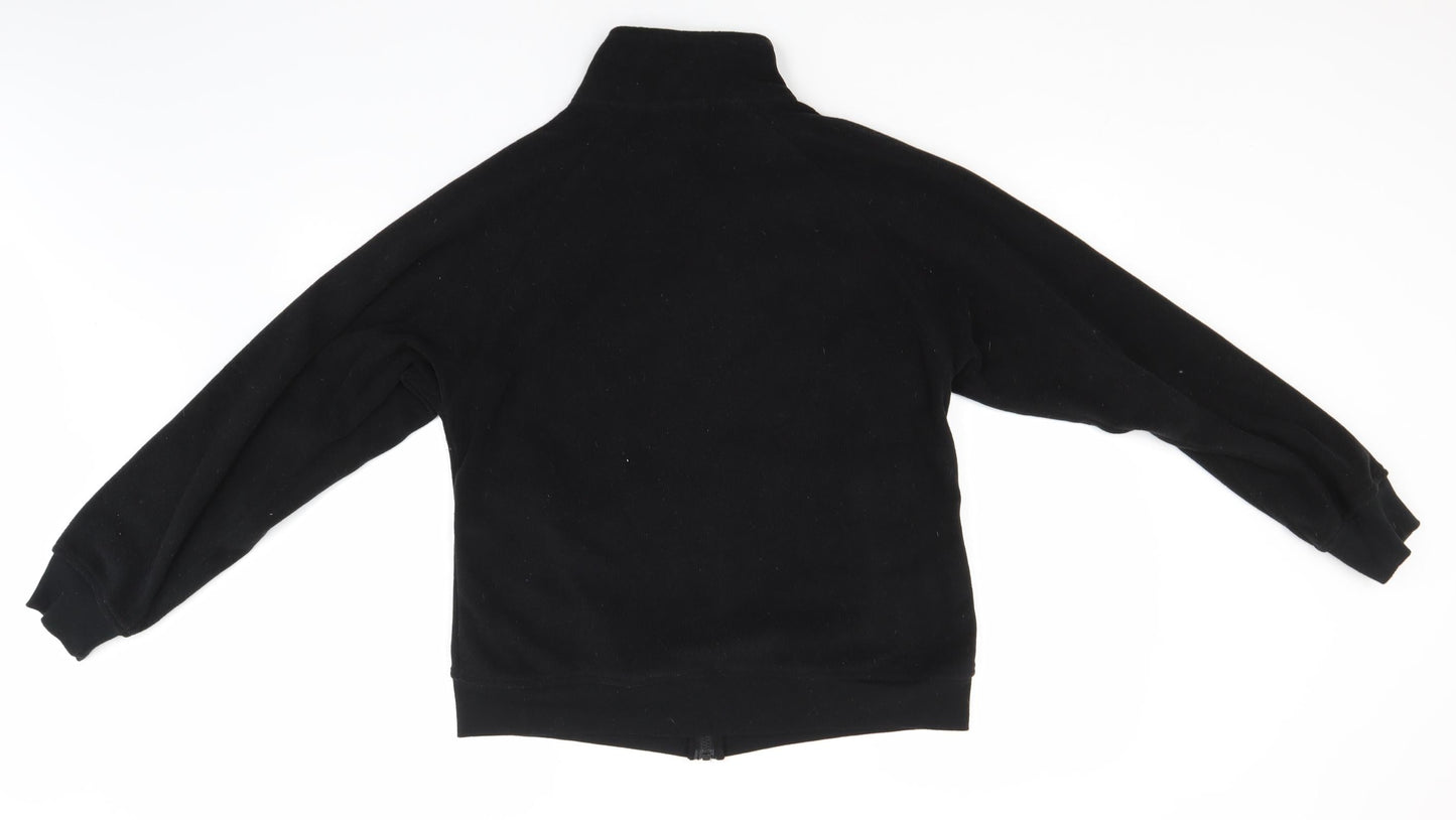 LA Gear Womens Black Crew Neck  Polyester Full Zip Jumper Size 14