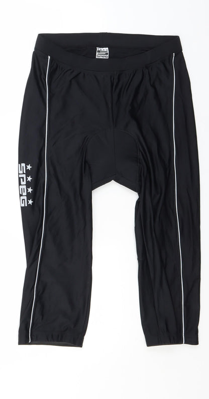 Speg Mens Black   Track Pants Trousers Size XL L15 in Regular