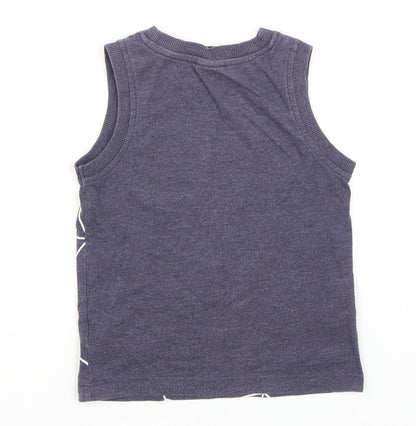Spiderman Boys Grey  Polyester Basic Tank Size 2-3 Years Round Neck  - Spiderman