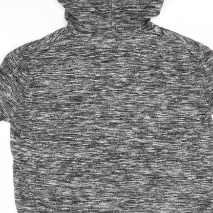 Matalan Womens Grey Striped Viscose Pullover Hoodie Size XS