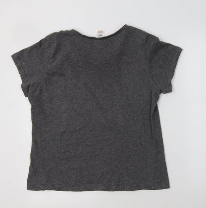 Preworn Womens Grey  Cotton Top Pyjama Top Size M   - Up To No Good